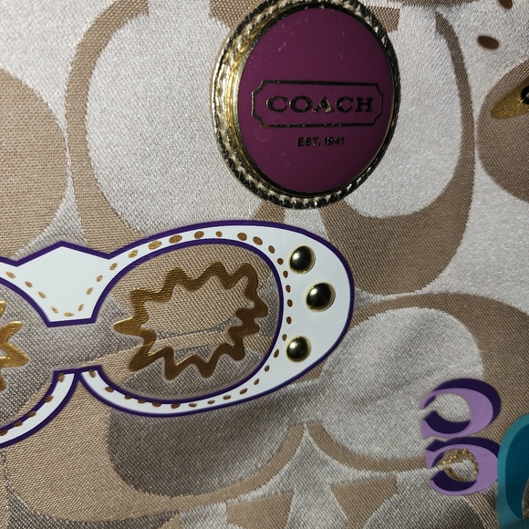 EUC Coach Signature Poppy Applique Backpack Rare Limited Edition F17939 - Picture 4 of 13